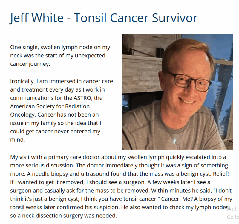 Jeff White: Newly Diagnosed People Should Know There Are Treatment Options