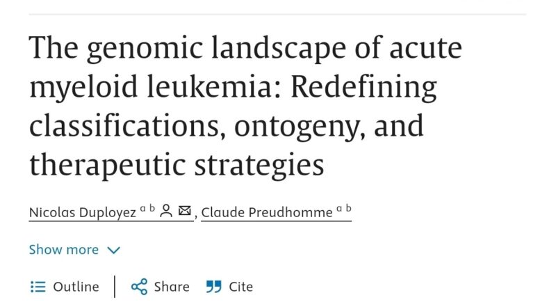 genomic landscape of AML