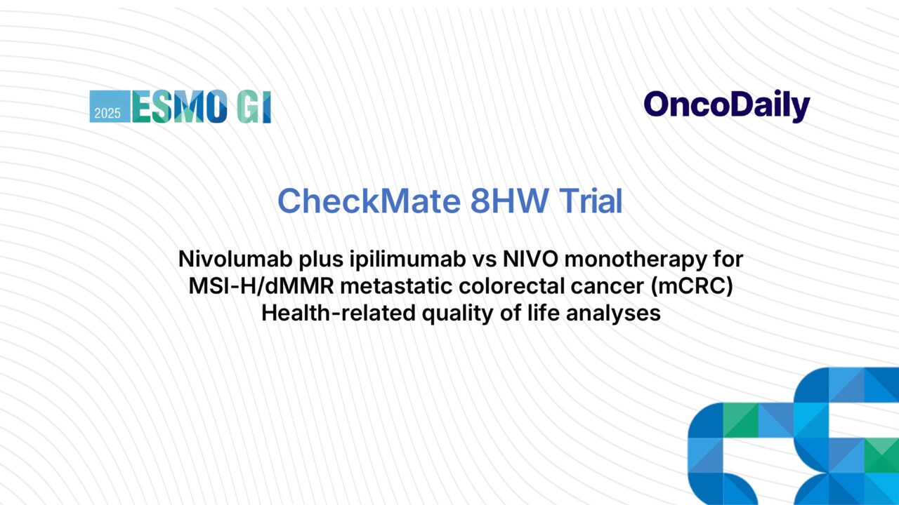 ESMO GI 2025 Highlights: CheckMate 8HW Trial on HRQoL in MSI-H/dMMR mCRC with NIVO + IPI