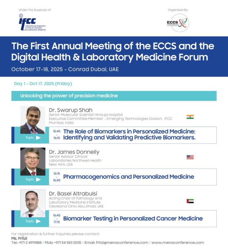 How Laboratory Science is Transforming Patient-Specific Care - MENA Conference