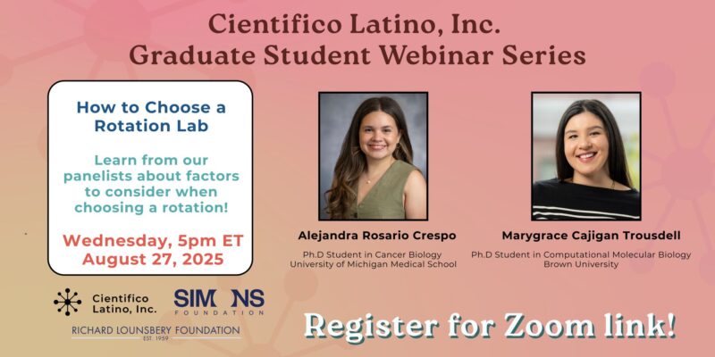 Sendurai Mani: Marygrace Trousdell and Alejandra Rosario Crespo Host Webinar on Choosing a Rotation Lab