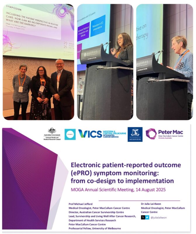 Michael Jefford: Great to Present ePROs Work from Julia Lai-Kwon’s PhD at MOGA25 ASM