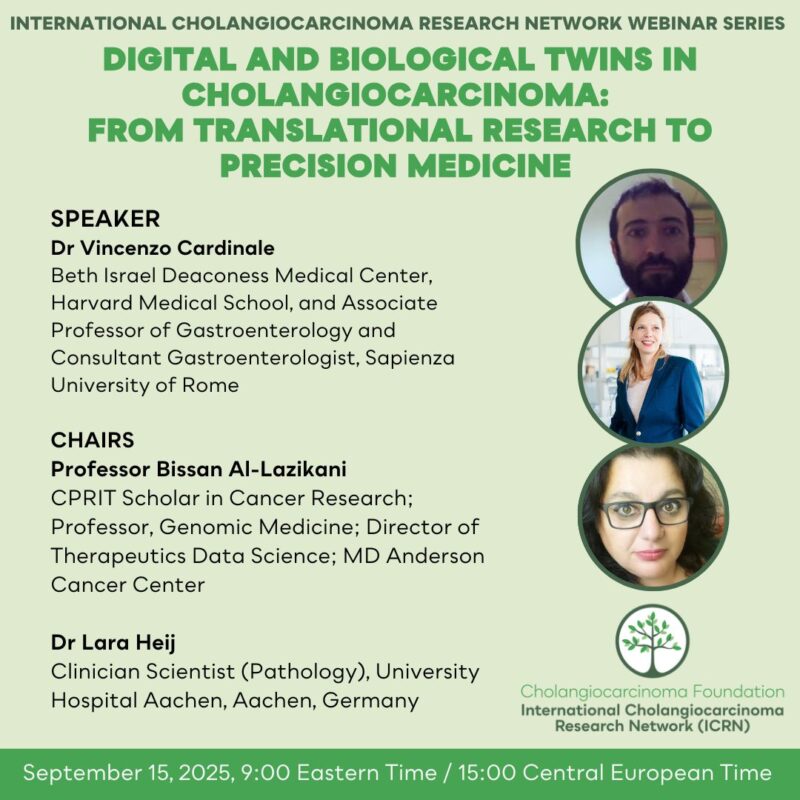 Juan W Valle: Digital and Biological Twins in Cholangiocarcinoma