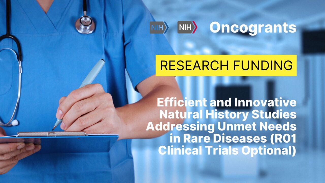 Efficient and Innovative Natural History Studies Addressing Unmet Needs in Rare Diseases (R01 Clinical Trials Optional)