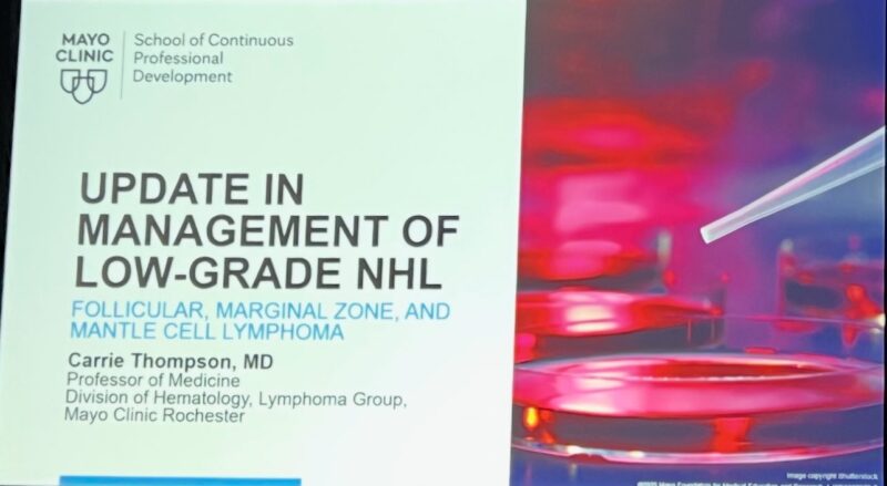 Mohamed Kharfan-Dabaja: Carrie Thompson's Presentation at Mayo Clinic Hematology-Oncology Reviews