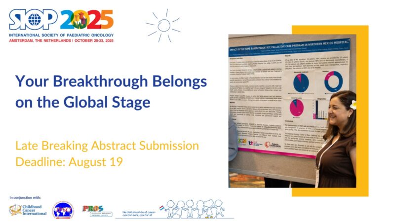 Late-Breaking Abstract Submission for the SIOP Congress Closes on 19 August