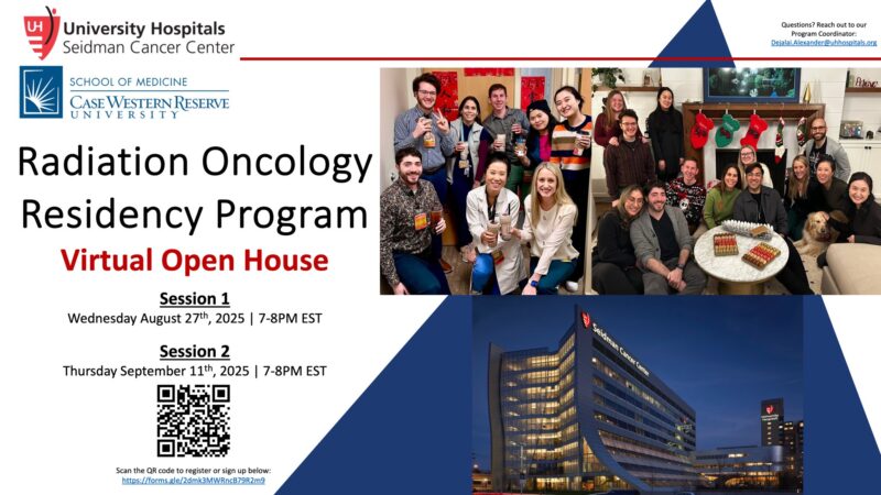 Registration Is Open for the UH/CWRU’s Radiation Oncology Residency Program’s Open House