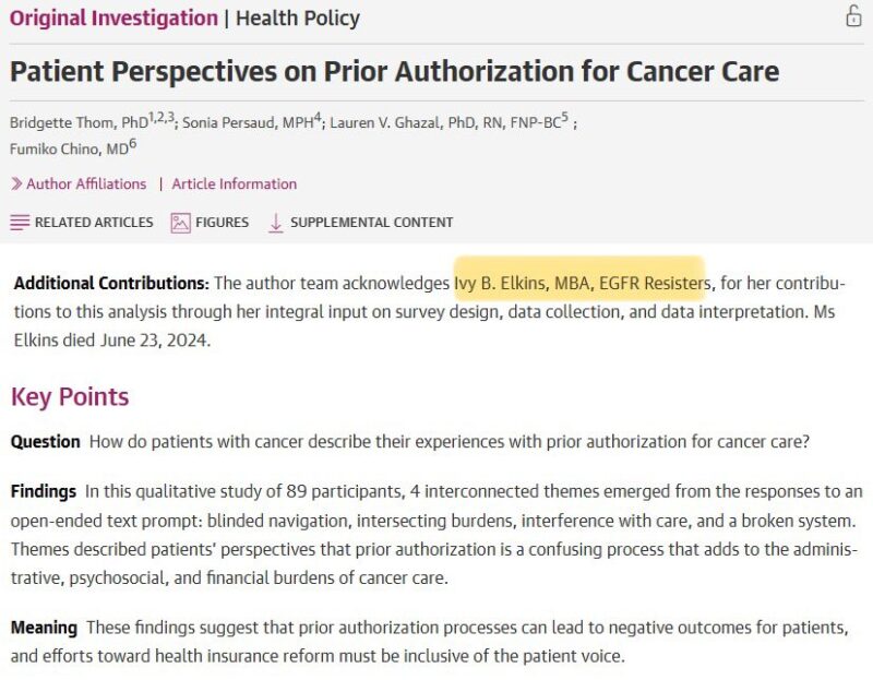 Fumiko Ladd Chino: Patient Perspectives on Prior Authorization for Cancer Care