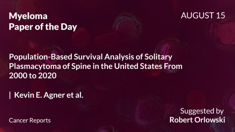 Myeloma Paper of the Day, August 15th, Suggested by Robert Orlowski