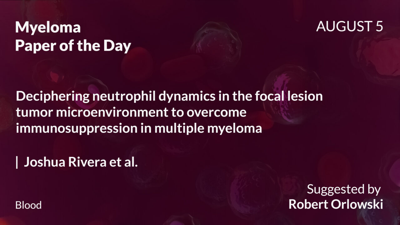 Myeloma Paper of the Day, August 4th, Suggested by Robert Orlowski