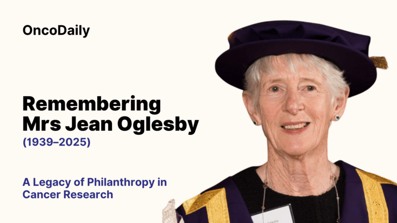 Remembering Mrs Jean Oglesby: A Legacy of Philanthropy in Cancer Research