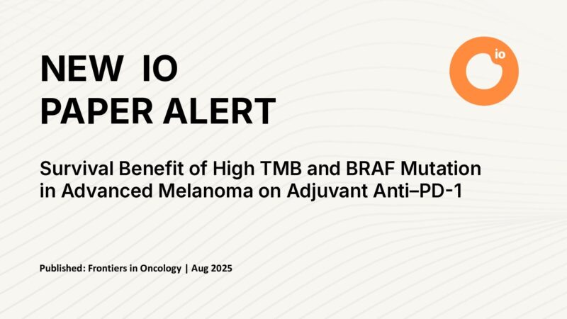Survival Benefit of High TMB and BRAF Mutation in Advanced Melanoma on Adjuvant Anti–PD-1