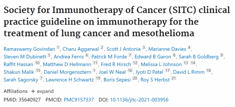Immunotherapy for Lung Cancer 