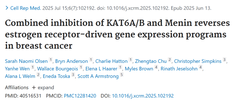 Breast Cancer Study Shows Reversal of Estrogen Receptor Gene Programs