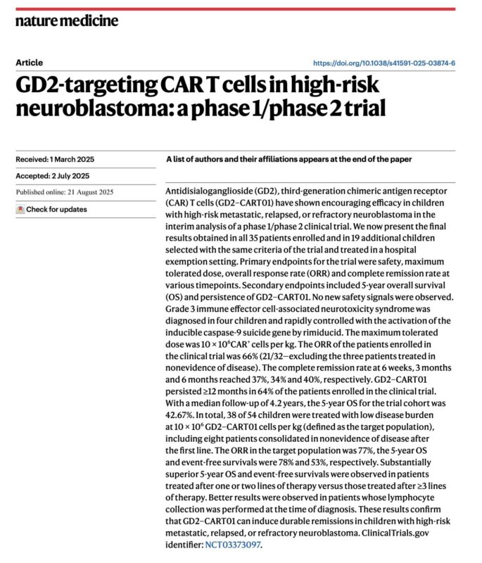 Aaron Edwards Shared the Results on GD2 CAR-T in Neuroblastoma