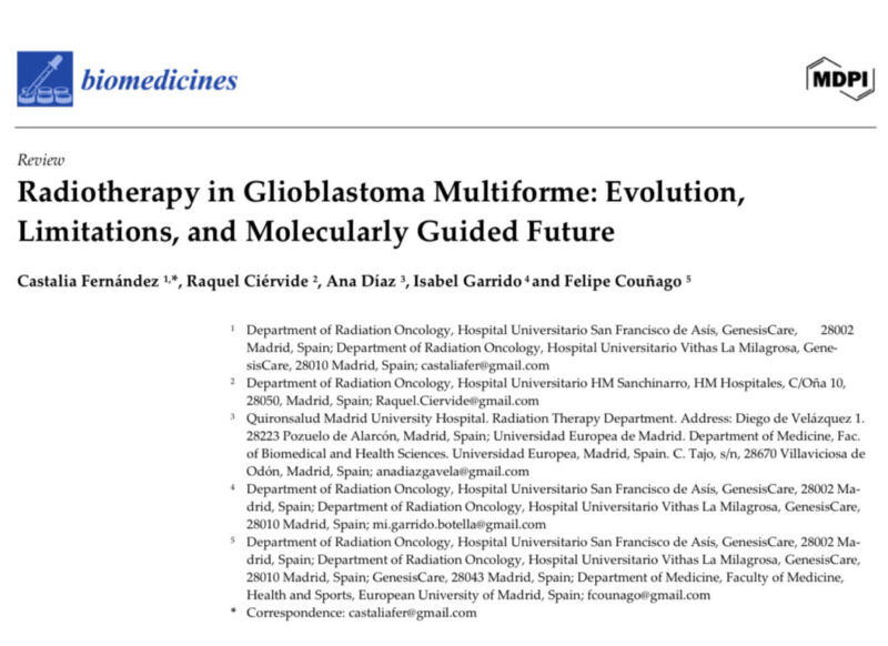 Radiotherapy in Glioblastoma 