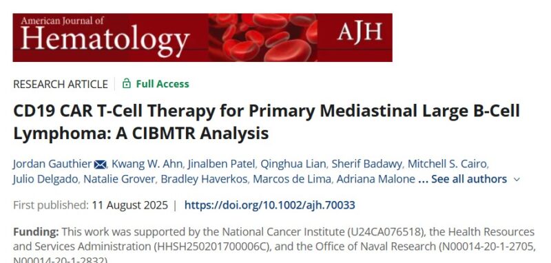 Study Lead by Jordan Gauthier Finds How ICIs Affect CAR T-Cell Function and the TME in PMBCL