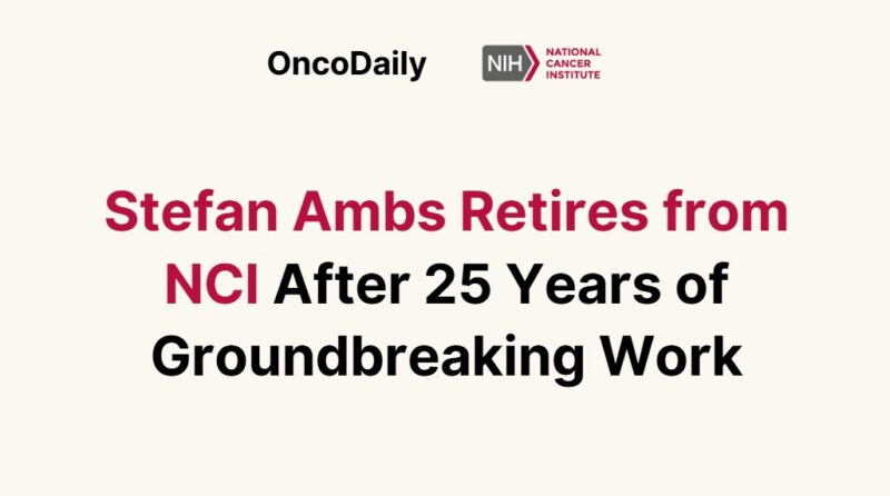 NCI Center for Cancer Research Honors Stefan Ambs on Retirement After 25 Years