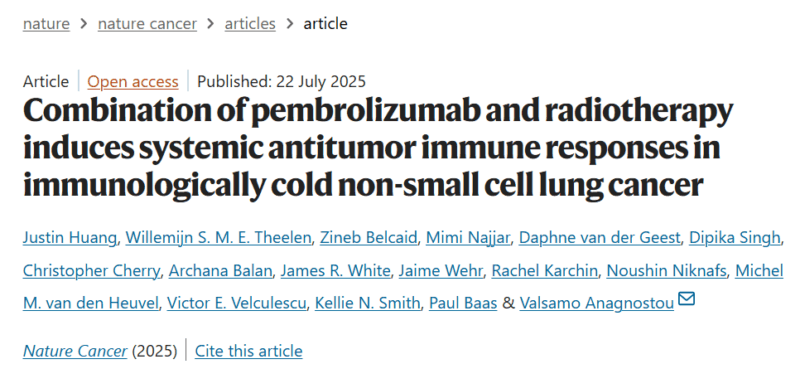 Could Radiotherapy Help "Cold" Lung Cancer Tumours Respond to Immunotherapy? - Lung Cancer Europe