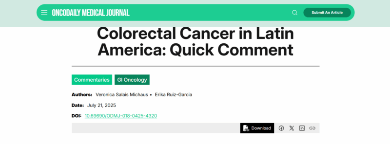 A New Article on Colorectal Cancer
