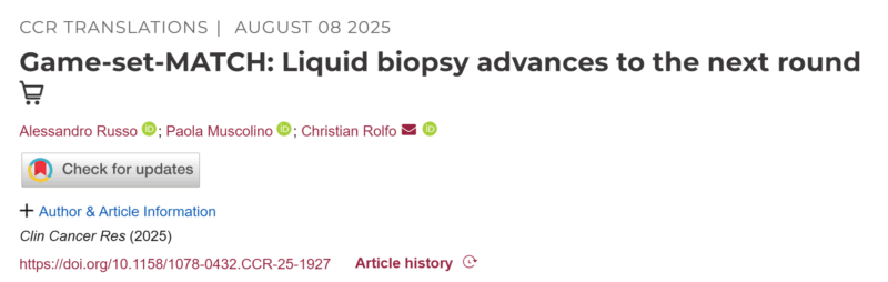 Alessandro Russo: Liquid Biopsy Advances to the Next Round