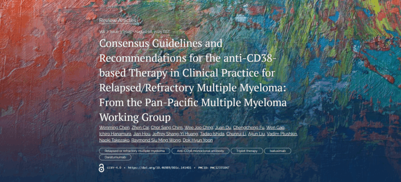 Pan-Pacific Guidelines for Anti-CD38 Therapy in Relapsed/Refractory Multiple Myeloma