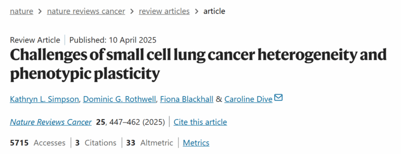 Mario Balsa: New Nature Reviews Cancer Article Dives Deep into SCLC