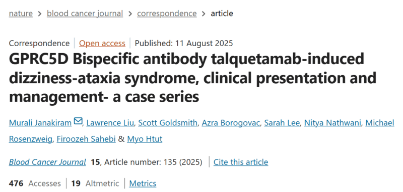Murali Janakiram: The Toxicity Profile of GPRC5D Bispecific Antibody Talquetamab