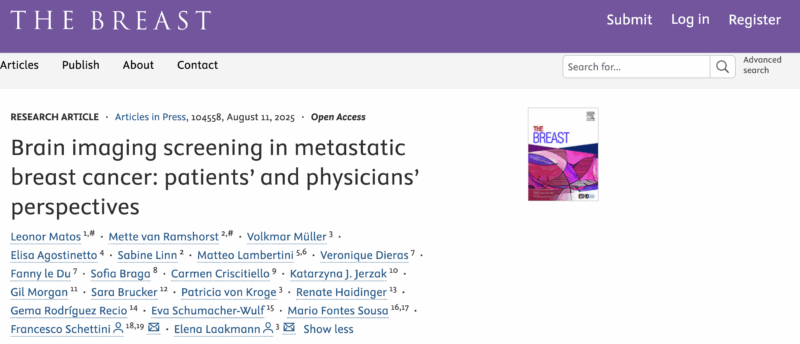 Elisa Agostinetto: Patients’ and Physicians’ Perspectives on Brain Imaging Screening in Metastatic Breast Cancer
