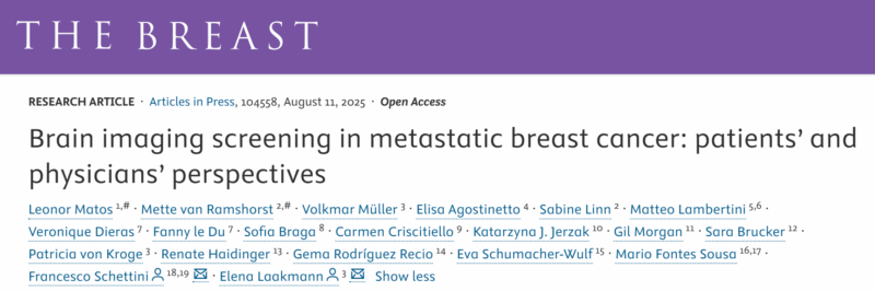 Elena Laakmann: Exploring the Brain Imaging Screening in Metastatic Breast Cancer