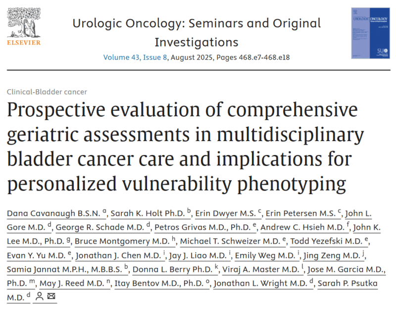 Petros Grivas: Geriatric Assessment in Bladder Cancer - A Personalized Approach