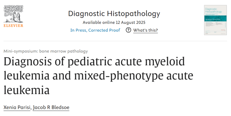 Jacob Bledsoe: Diagnosis of Pediatric AML and MPAL