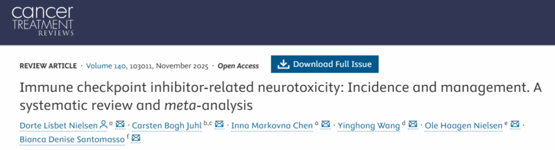 Arndt Vogel Highlights Key Findings on ICI-Related Neurotoxicity