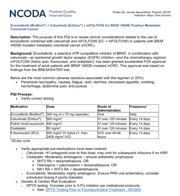 NCODA Brings the BREAKWATER Trial into Practice
