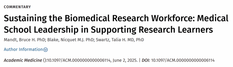 David J. Skorton: Supporting Biomedical Research Learners for Long-Term Success