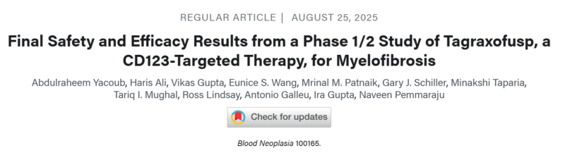 Naveen Pemmaraju: Final Results for Tagraxofusp in R/R Myelofibrosis