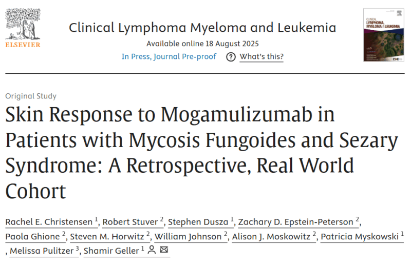 Yan Leyfman: Insights on Mogamulizumab in Mycosis Fungoides and Sézary Syndrome