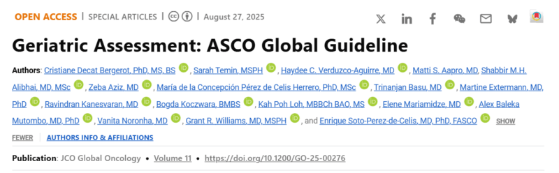 Raul Cordoba Shared Key ASCO Recommendations for Geriatric Oncology