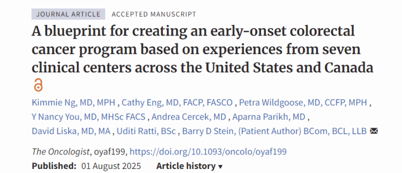 Julie Hallet: A Blueprint for Early-Onset Colorectal Cancer Clinics