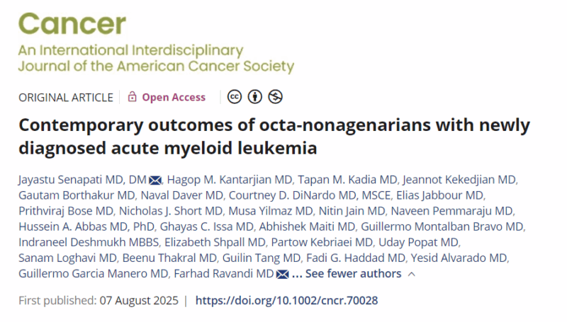 Jayastu Senapati: Contemporary Outcomes of Octa‐Nonagenarians with ND-AML