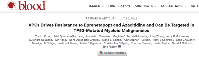Justin Taylor: XPO1 Can Be Targeted in TP53-Mutated Myeloid Malignancies