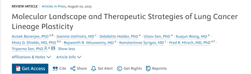 Stephen V Liu: Molecular Landscape and Therapeutic Strategies of Lung Cancer Lineage Plasticity