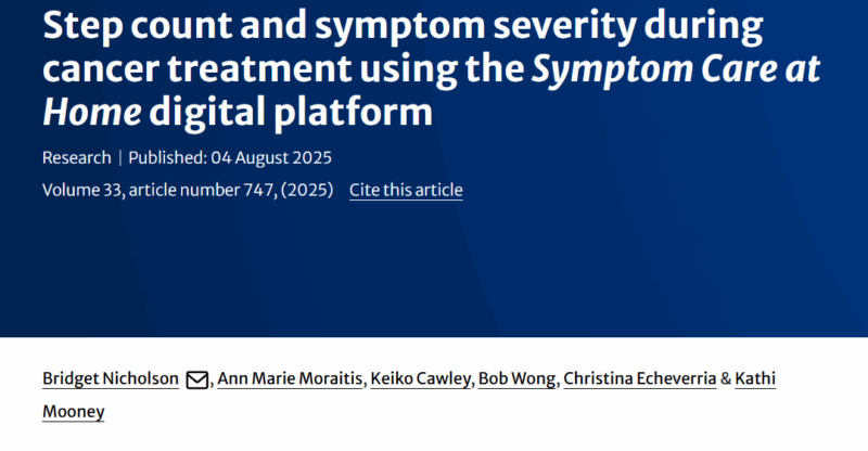 Ryan Nipp: Symptom Severity During Cancer Treatment Using the Symptom Care at Home Digital Platform