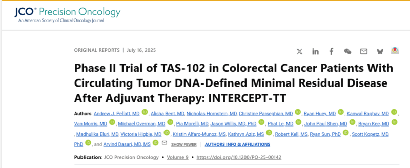 Scott Kopetz: TAS-102 in ctDNA-Defined MRD After Adjuvant Therapy in Colorectal Cancer