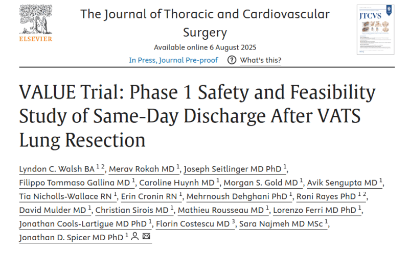 Same-day Discharge After Lung Cancer Surgery? - Lung Cancer Europe