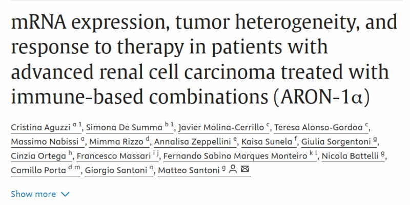 Francesco Massari: Our First Translational Research from ARON-1α