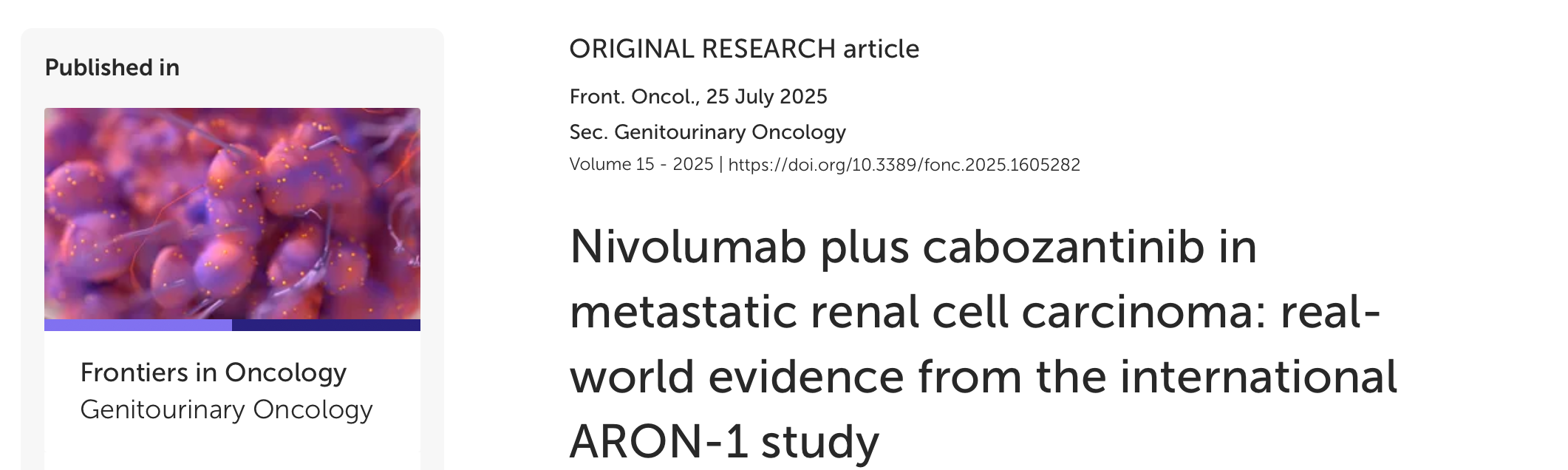 aron-1 study frontiers