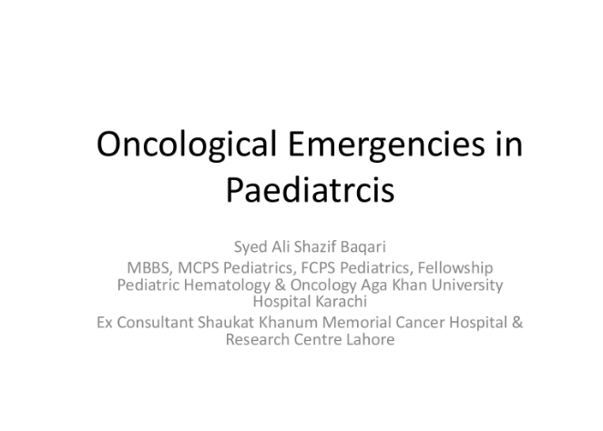 Syed Ali Shazif Baqari: Conditions Where Early Recognition and Timely Intervention Can Save Lives