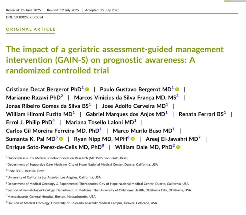 Galip Can Uyar: How GA-Guided Care Improves Coping in Older Adults with Metastatic Cancer
