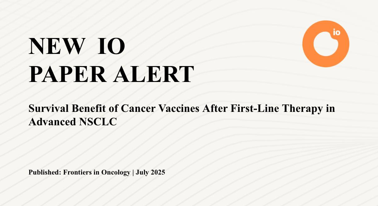 Cancer Vaccines Improve Survival in Advanced Non-Small-Cell-Lung-Cancer After First-Line Therapy